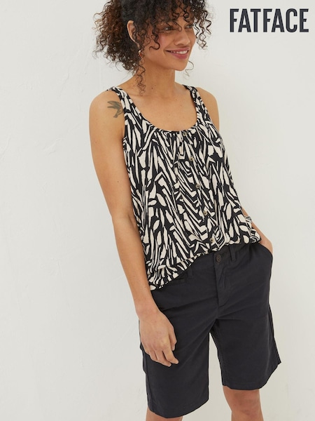 FatFace Black Flora Paint Stroke Vest (A81675) | €20