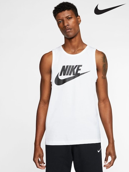 Nike White 100% Cotton Sportswear Vest (A81679) | €33