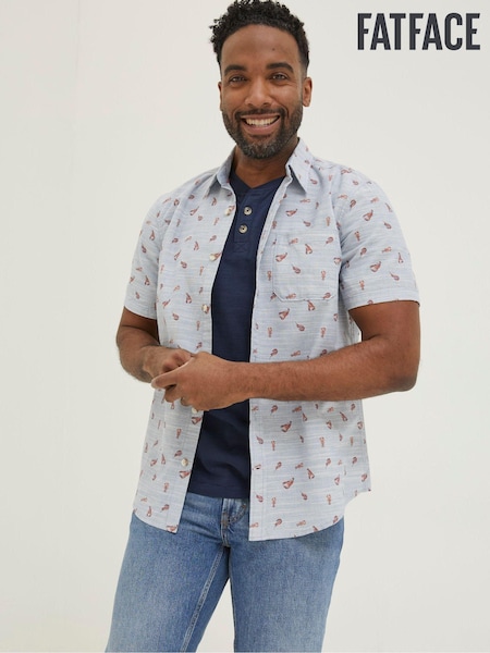 FatFace Blue Seafood Print Shirt (A81990) | €27