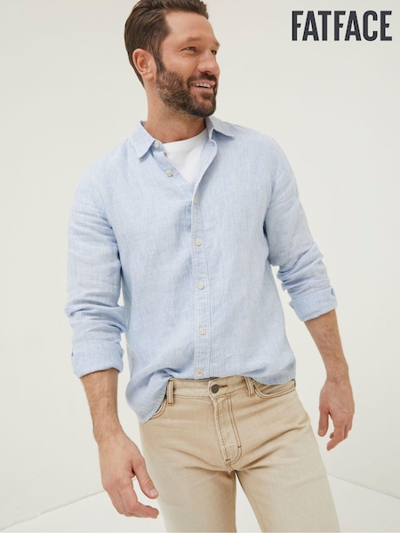 FatFace Blue Stripe Linen Shirt (A81999) | €37