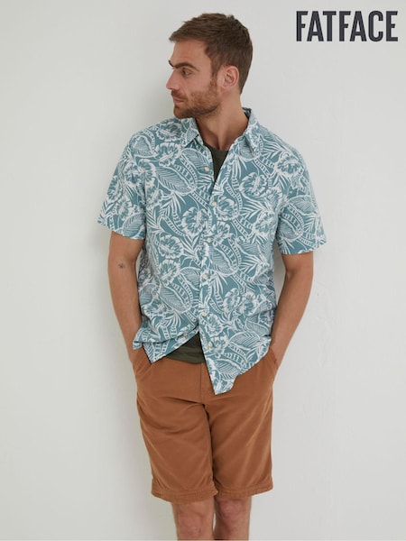 FatFace Green Bugle Palm Print Shirt (A82163) | €27