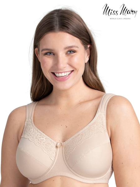 Miss Mary of Sweden Nude Cotton Now Minimiser Underwired Bra (A82287) | ₪236