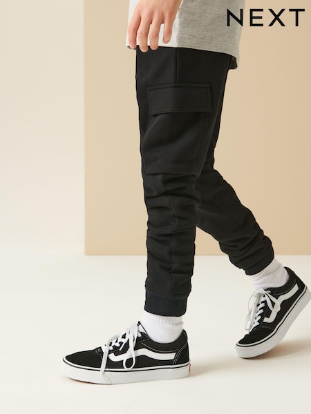 Black Slim Fit Cargo Rich Joggers (3-16yrs) (A82738) | AED61 - AED97