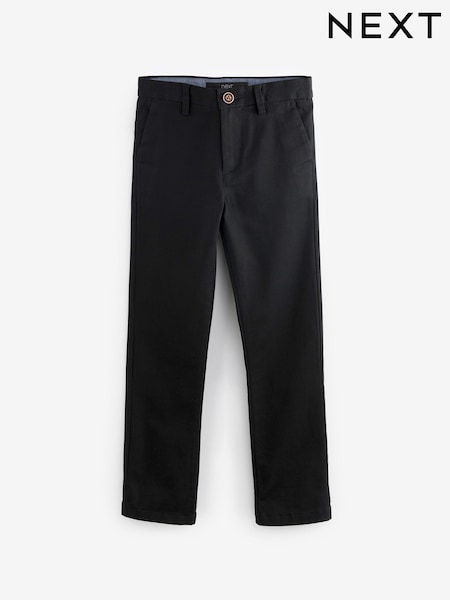 Black Regular Fit Stretch Chino Trousers (3-17yrs) (A83212) | €16 - €23