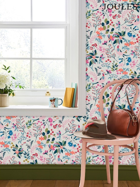 Joules Fields Edge Floral 10M Wallpaper (A83666) | 68 €