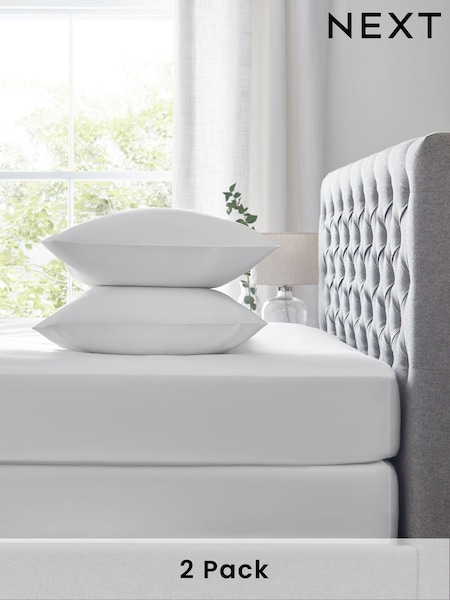 White Easy Care Polycotton 2 Pack Sheet (A83940) | AED51 - AED130