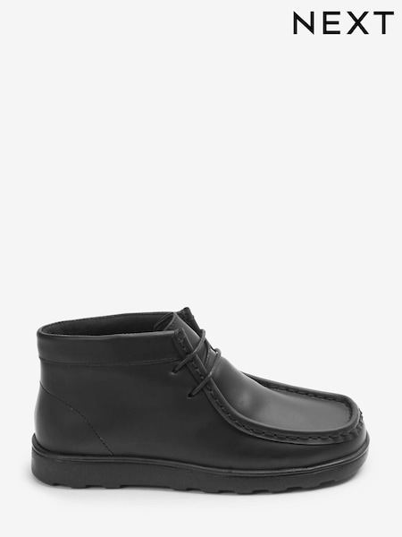 Black Leather Lace-Up Boots (A84558) | € 13 - € 16