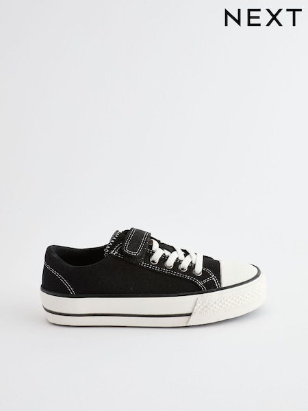 črna - One Strap Elastic Lace Trainers (A84620) | € 16 - € 22