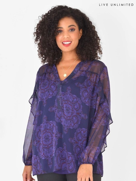 Live Unlimited Purple Curve and Abstract Blouse (A84739) | €75