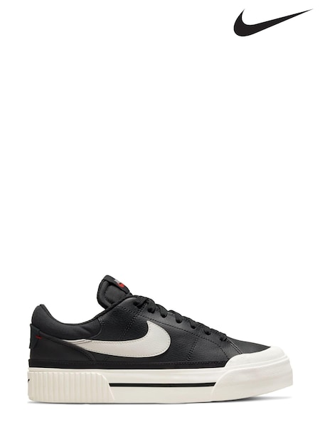 Nike Black Court Legacy Lift Platform Trainers (A84813) | €51