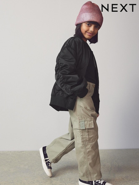 Black Satin Bomber Jacket (2-16yrs) (A85575) | €15 - €20