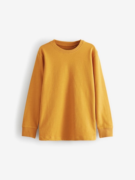 Yellow Ochre Long Sleeve Cosy T-Shirt (3-16yrs) (A85577) | AED16 - AED28