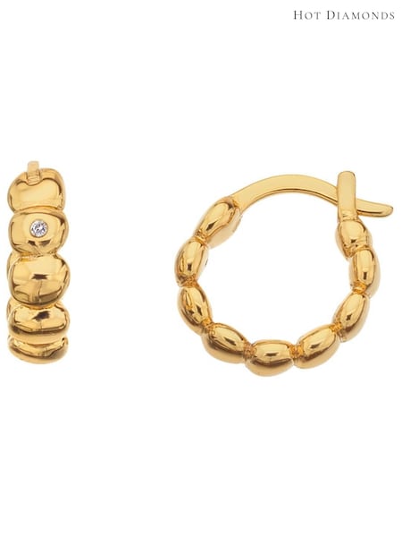 Hot Diamonds X Jac Jossa Gold Tone Beach Earrings (A85731) | AED291