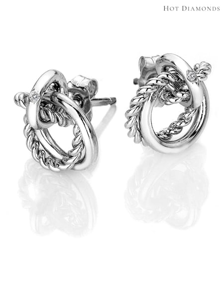 Hot Diamonds Silver Tone Unity Circle Earrings (A85733) | €77