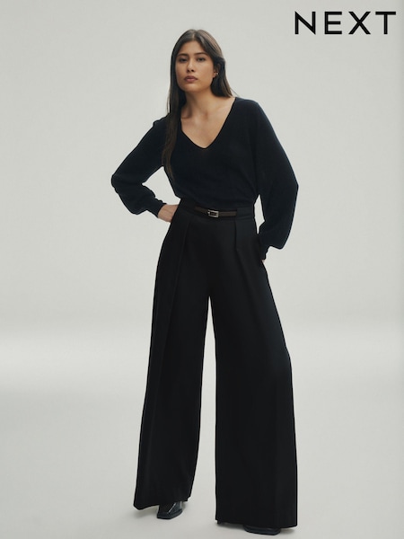 Black Premium Belted Trousers (A85942) | €36
