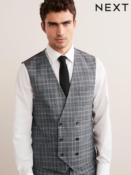 Grey Check Suit Waistcoat (A86747) | € 30