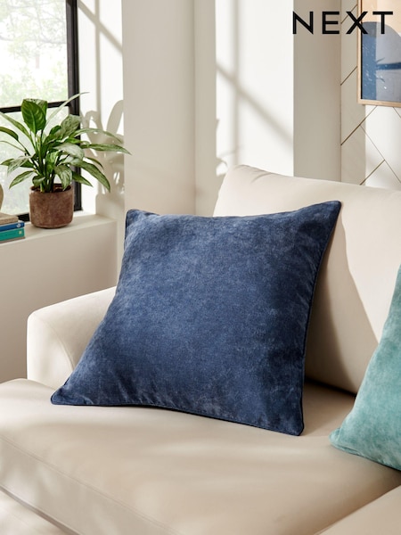 Navy 59 x 59cm Soft Velour Cushion (A86752) | €23