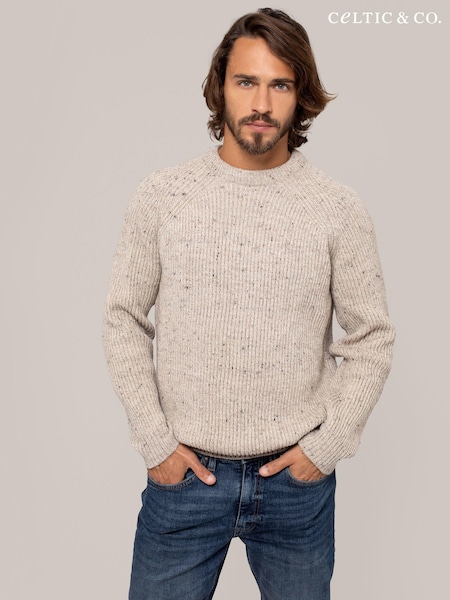 Natur - Celtic & Co.. Herren Fishermans Gerippter Pullover (A86790) | 90 €