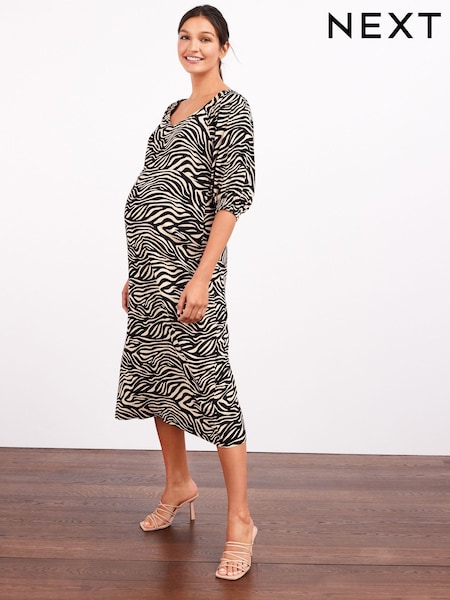 بنطلون شكل حمار وحشي - Maternity Tie Back Midi Dress (A86835) | ‏64 د.إ.‏