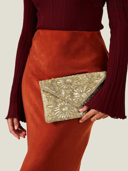 Accessorize Gold Tara Clutch Bag (A87472) | €35