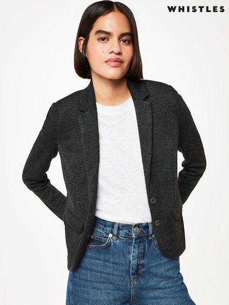 Grå - Whistles Slim Jersey Jacket (A87740) | kr2 000