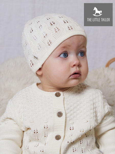 Kermanvaalea - The Little Tailor 100% Cotton Pointelle Knitted Baby Hat (A87852) | €13