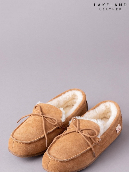 Kellanruskea Ruskea - Lakeland Leather Mens Sheepskin Moccasin Slippers (A87869) | €110