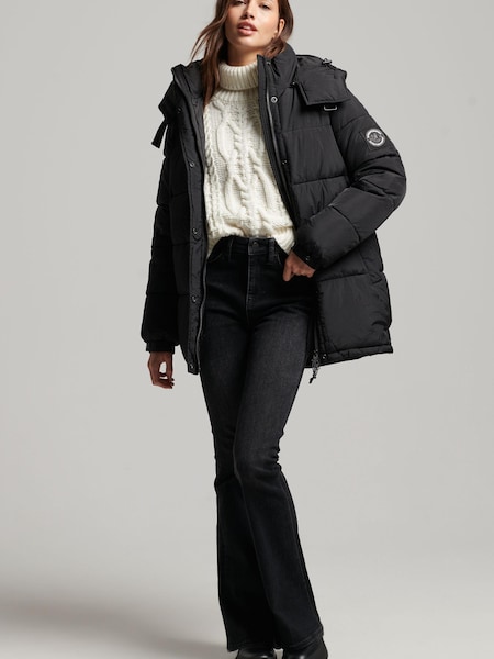 Superdry Black Expedition Cocoon Padded Coat (A87916) | €82