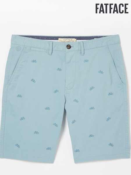 FatFace Mens Blue Mawes Embroidered Bike Shorts (A88174) | €16