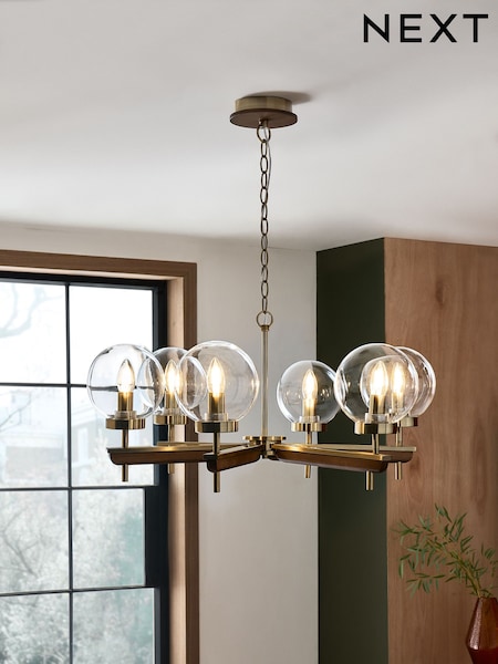 Brass Archer 6 Light Chandelier Light (A88291) | €263