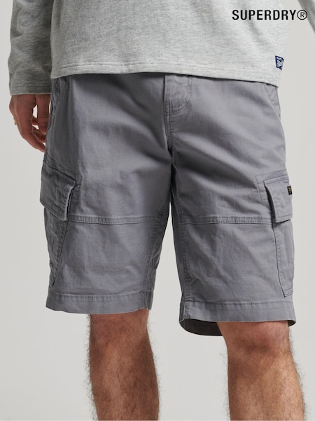 Superdry Grey Vintage Logo Cargo Shorts (A89489) | $87