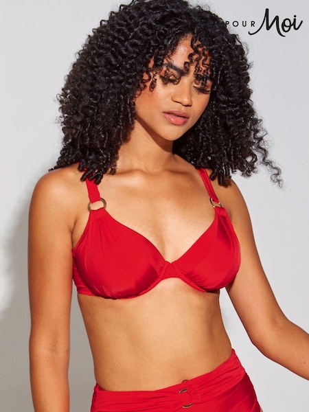 Pour Moi Red Non Padded Samoa Underwired Bikini Top (A89602) | €12