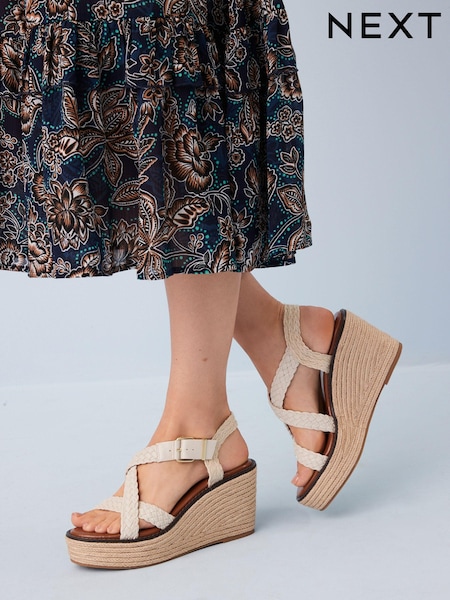 Weiß - Forever Comfort® Weave Strap Wedges (A8N651) | 15 €