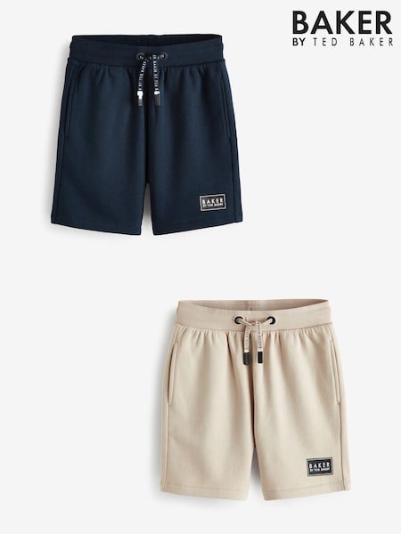 Mornarica - Baker by Ted Baker Green 100% Cotton Sweat Shorts 2 Pack (A90082) | € 17 - € 21