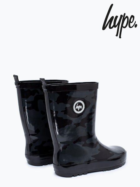 Hype. Boys Black Camouflage Wellies (A90238) | 13 €