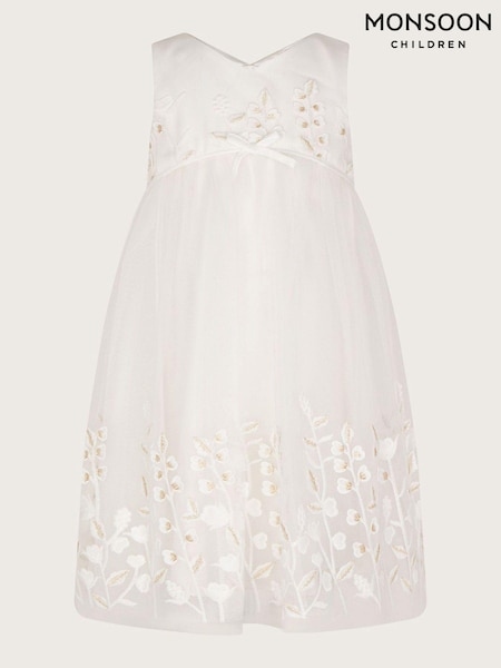Monsoon Natural Embroidered Meadow Maxi Dress (A90244) | €31 - €34