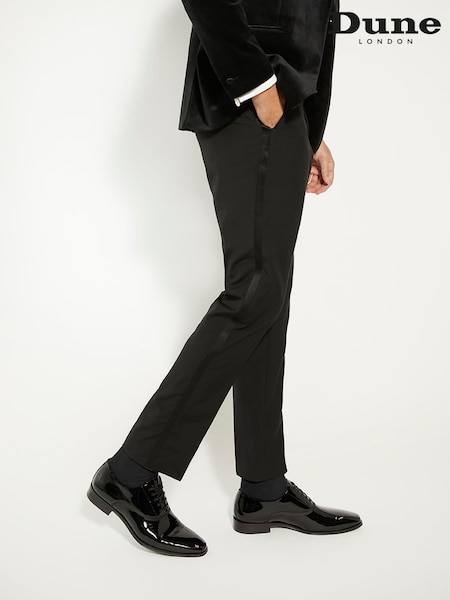 Dune London Black Standard Fit Swallow Patent Oxford Shoes (A91594) | €184