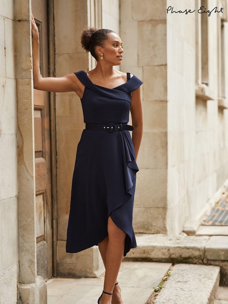 Phase Eight Blue Ashleigh Bardot Dress (A92223) | €53