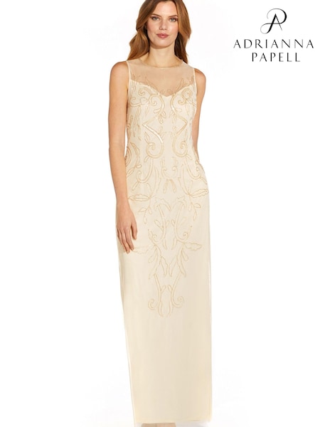 Adrianna Papell Papell Studio Beaded Illusion Gown (A93628) | €60