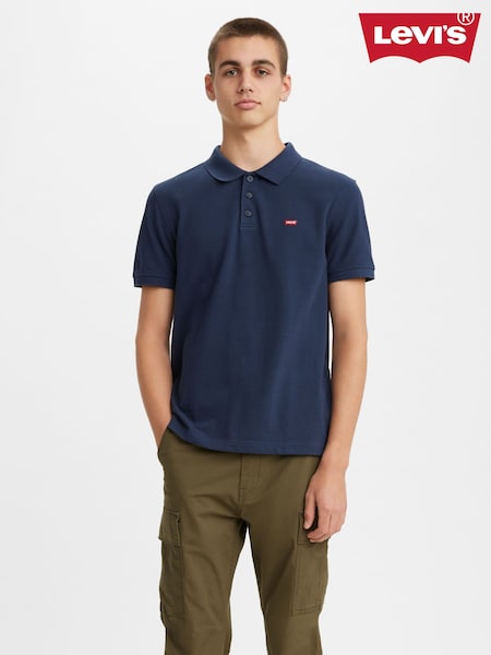 Levi's® Navy Blue Housemark 100% Cotton Polo Shirt (A94158) | €46