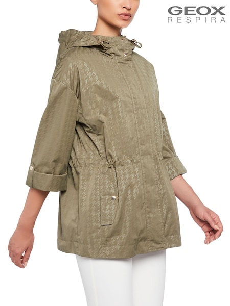 Geox Womens Green Faviola Mid Parka Jacket (A94255) | €371