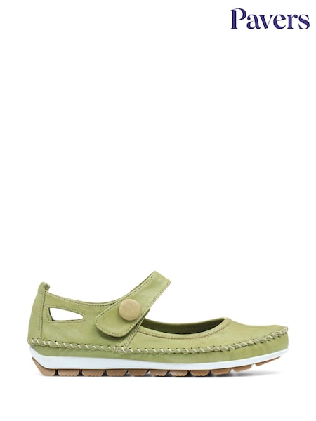 zelena - Pavers Leather Touch Fastening Mary Janes (A94330) | € 53