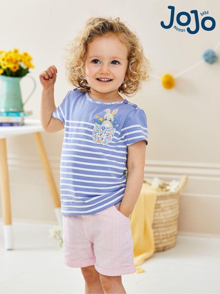 JoJo Maman Bébé Seersucker Stripe Pretty Shorts (A94604) | €26