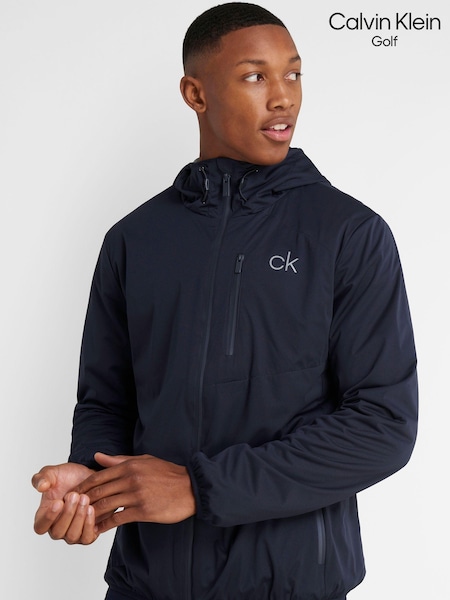 Calvin Klein Golf Blue Ultron Hooded Jacket (A94688) | AED466