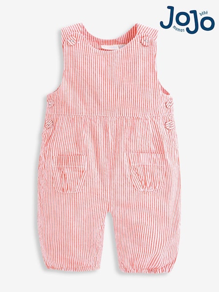JoJo Maman Bébé Strawberry Classic Plain Seersucker Dungarees (A95228) | 1,322 UAH