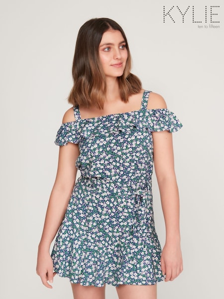 Kylie Teen Blue Ditsy Floral Print Top (A95386) | 6 €