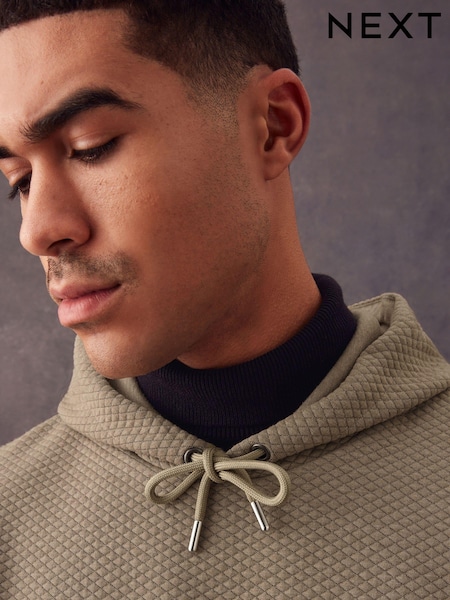 Light Stone Hooded Textured Overhead Hoodie (A95750) | AED76