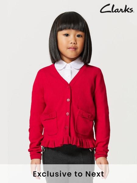 Clarks Red School V-Neck Cardigan (A96590) | R$ 120 - R$ 160