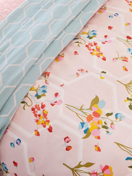 Ted Baker Blue Trellis Cotton Jacquard Knit Throw (A97406) | €108
