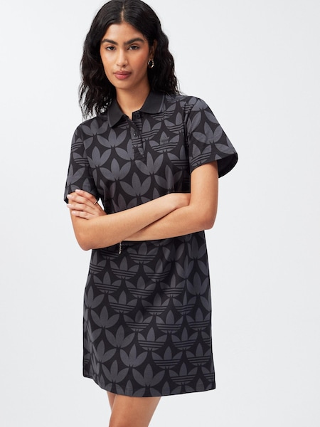 adidas originals Trefoil Monogram Polo Black Dress (A97552) | €34